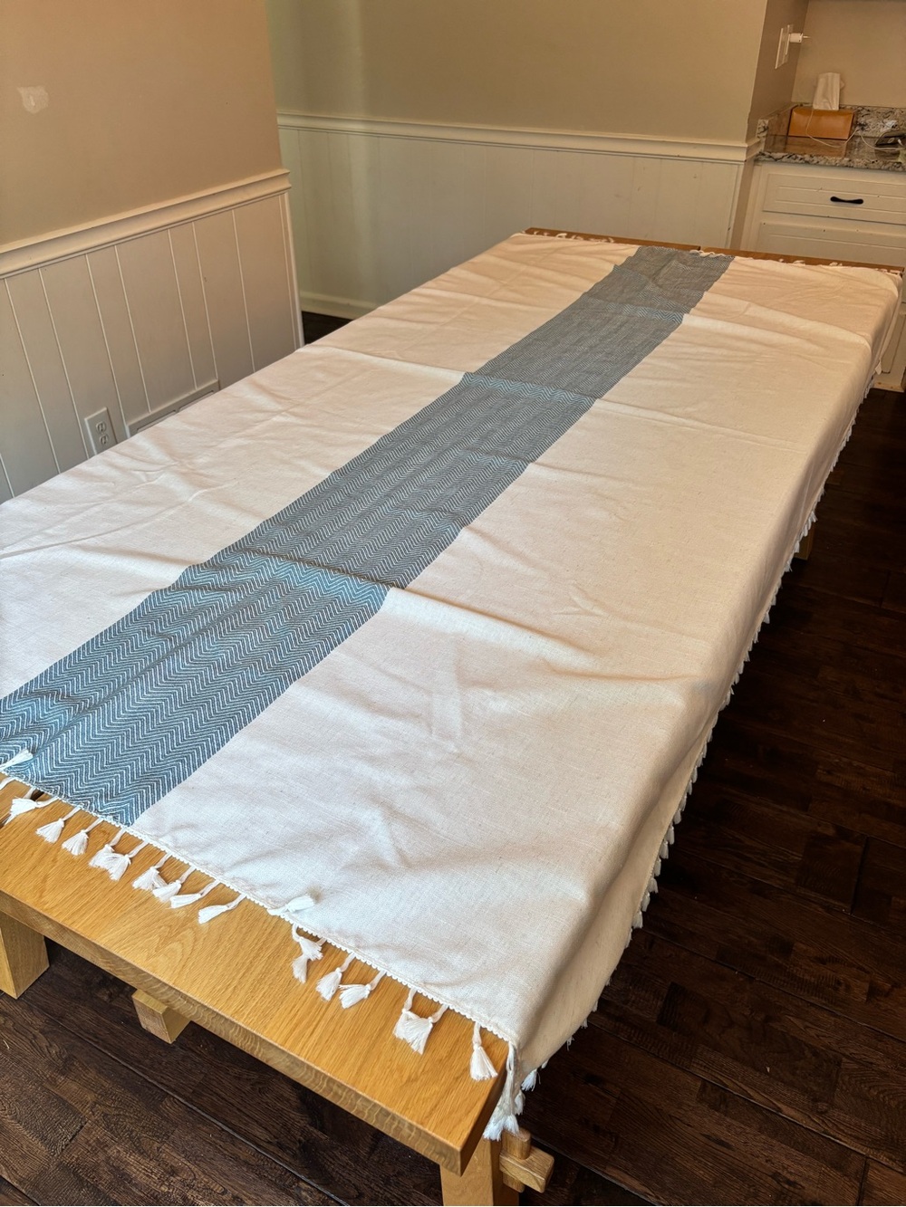 Laolitou farmhouse Rustic Cotton Linen Tablecloth - Picture 2 of 10